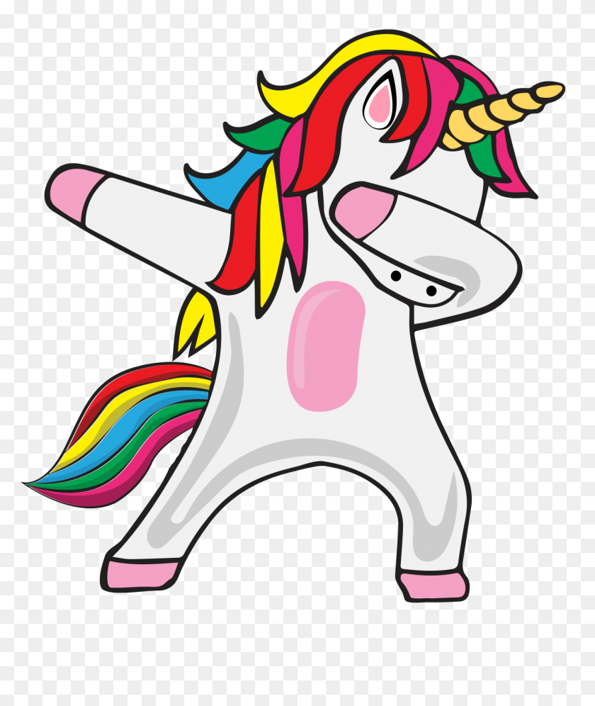 1285x1542 Cute Dabbing Unicorn Png Clipart Funnypictures - Unicorn PNG