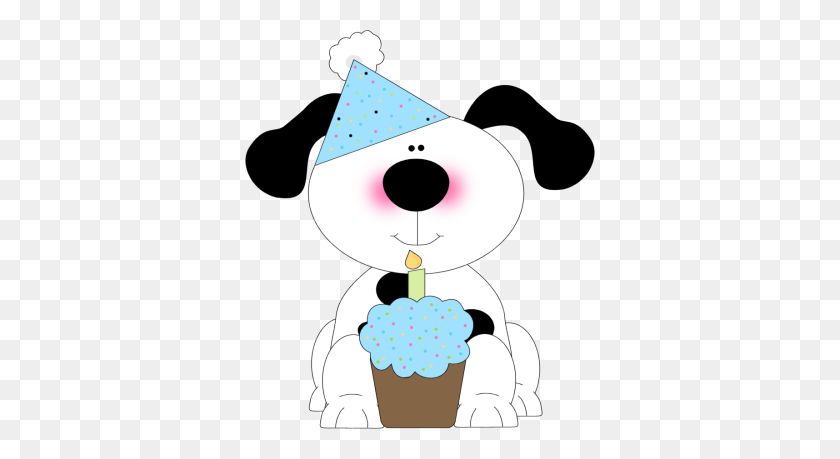 350x399 Cute Dog Birthday Clipart Free Clipart - Happy Birthday Free Clip Art Images