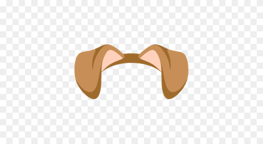 400x400 Cute Dog Ears Snapchat Filter Transparent Png - Snapchat Clipart