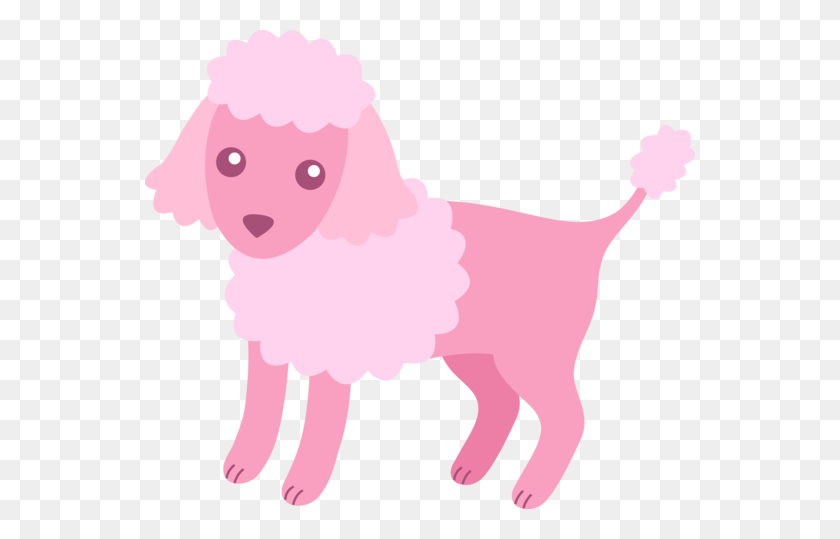 550x479 Cute Fluffy Pink Poodle - Free Poodle Clipart