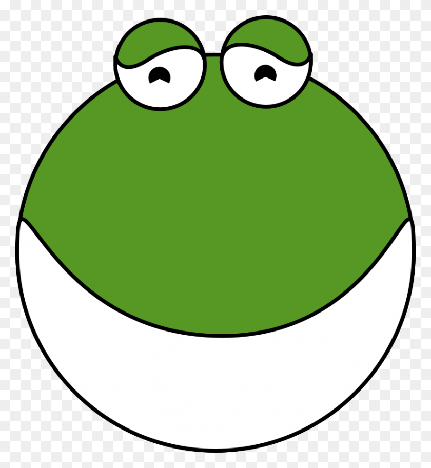 823x900 Cute Frog Clipart - Toad Clipart