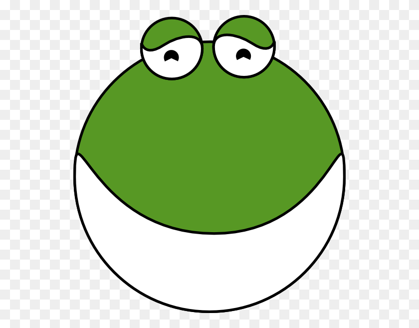 546x597 Cute Frog Head Png, Clipart For Web - Green Frog Clipart