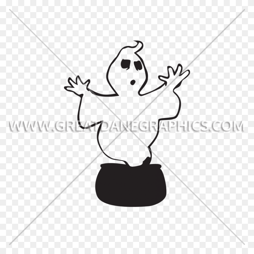 825x825 Cute Ghost Production Ready Artwork For T Shirt Printing - Cute Ghost PNG