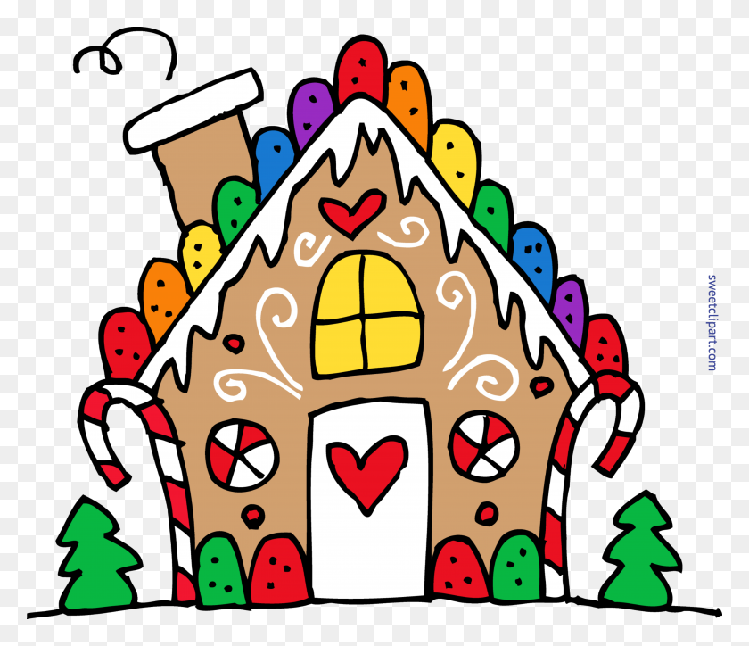 5677x4840 Cute Gingerbread House Clip Art - Gingerbread House PNG