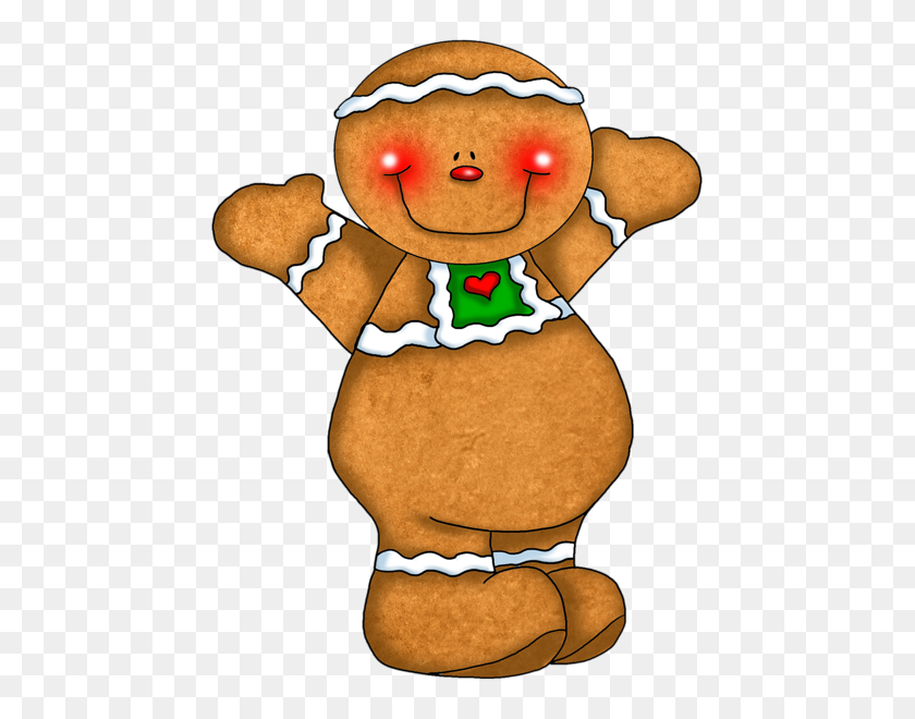 457x600 Cute Gingerbread Ornament Png Clipart Gingerbread! - Gingerbread House Clip Art