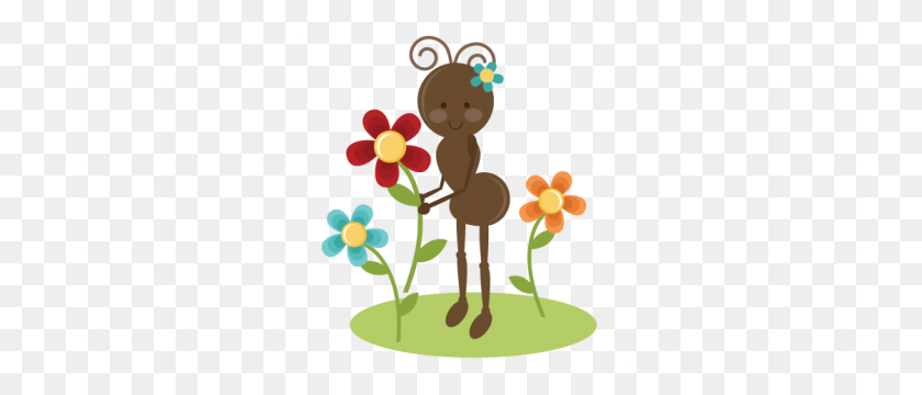 300x300 Cute Girl Ant For Cards Scrapbooking Free Svgs Free - Cute Ant Clipart
