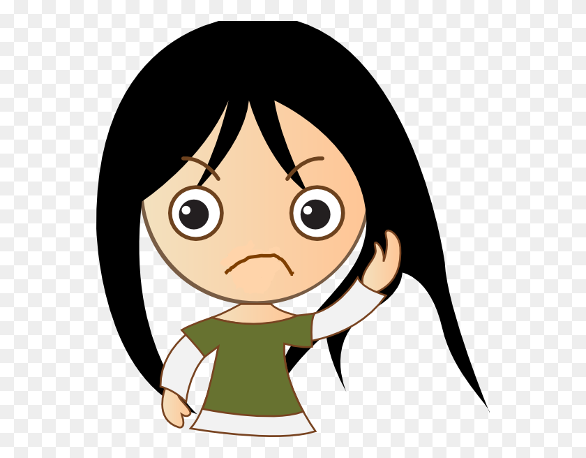 564x596 Cute Girl Sad Png Cliparts For Web - Persona Triste Clipart