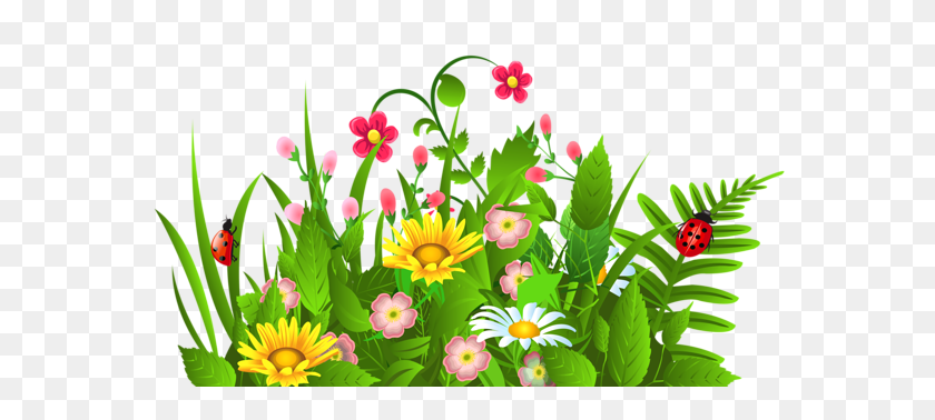 600x318 Cute Grass And Flowers Png - Wildflower PNG