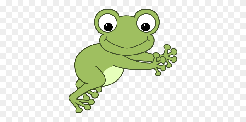 372x356 Cute Green Frog Clipart Free Clipart - Cartoon Frog Clipart
