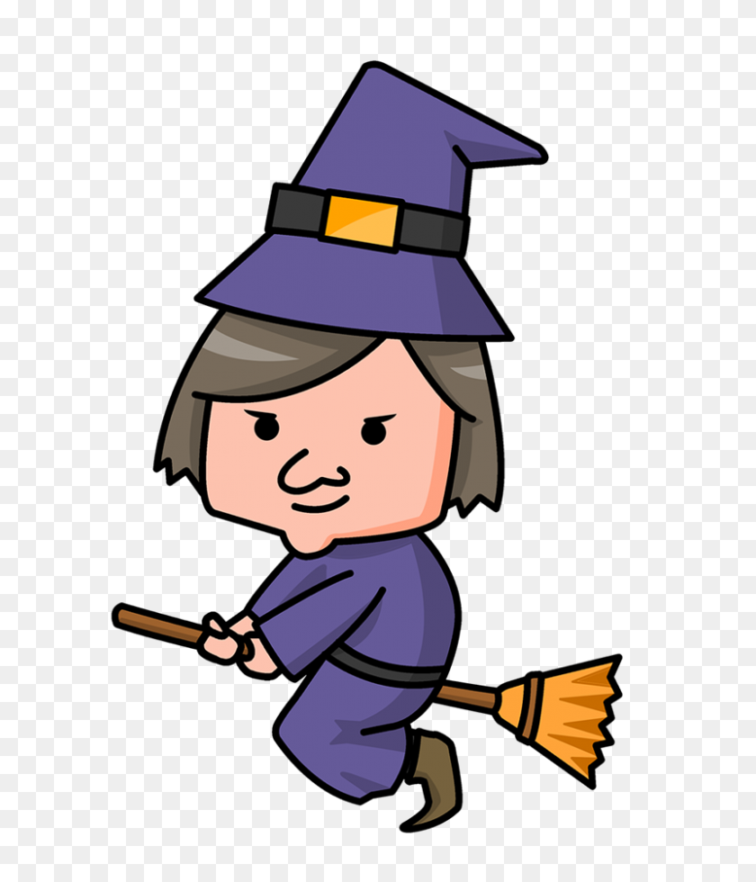 800x944 Cute Halloween Witch Clip Art - Cute Halloween Clipart