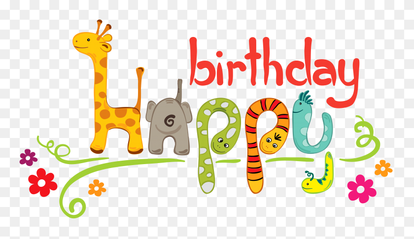 6292x3431 Cute Happy Birthday Kids Png - Rate Clipart
