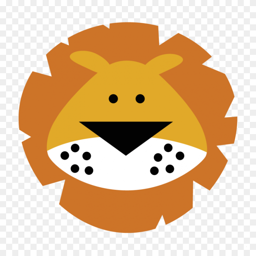 800x800 Cute Head Cliparts - Lion Face Clipart