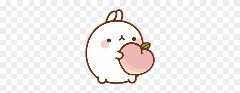 246x268 Cute Kawaii Bunny Conejo Png Stickers Peach - Peach PNG