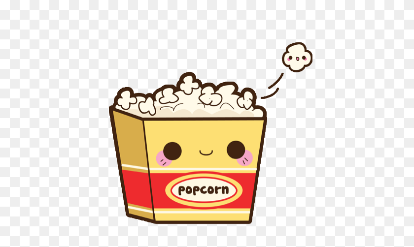 445x442 Cute Kawaii Popcorn Red Circus Food White Corn Box Free - Kawaii Clipart Free