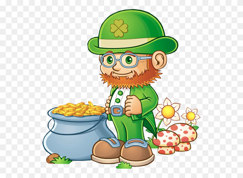 550x556 Cute Leprechaun Clipart Group With Items - All Saints Day Clipart