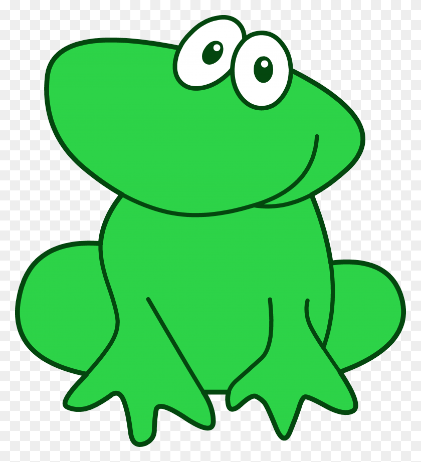 4336x4797 Cute Little Green Frog - Green Frog Clipart