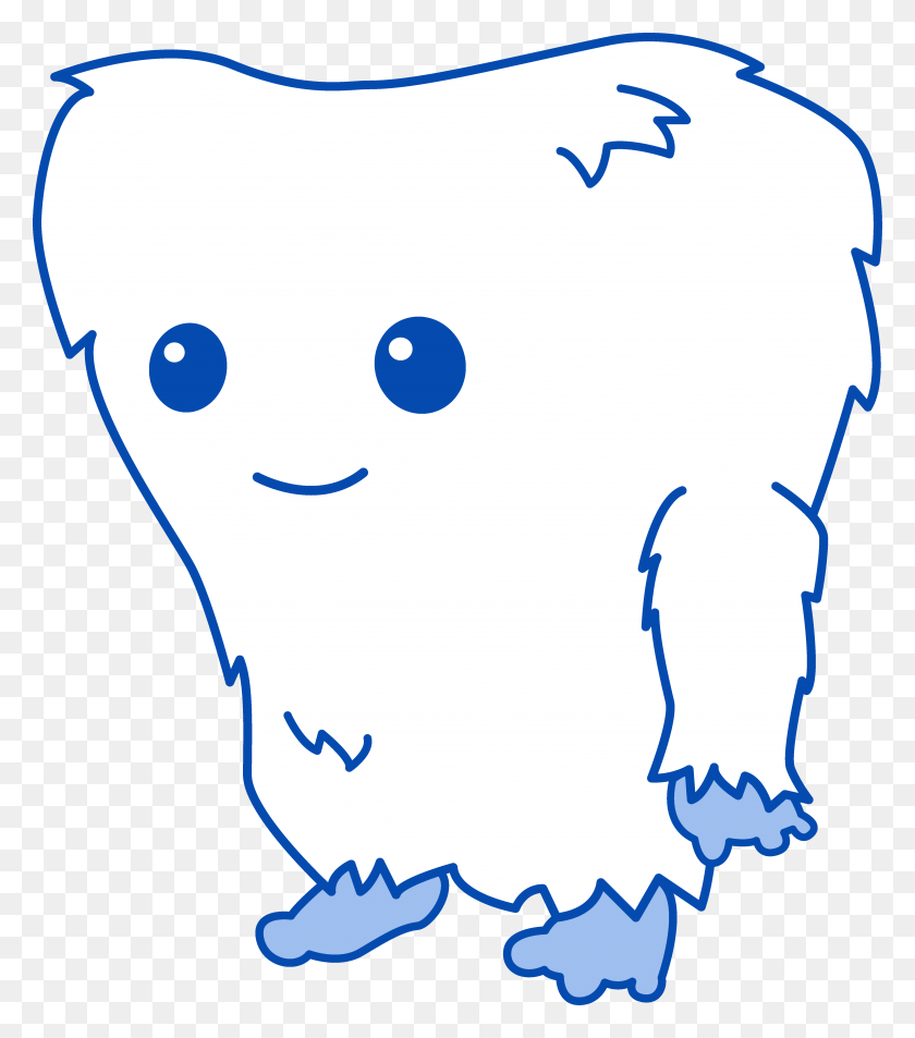 4837x5539 Cute Little Yeti Monster - Monsters Clipart Free