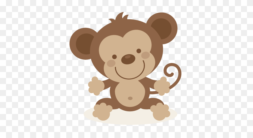 400x400 Cute Monkey And Clipart Bday Season - Circus Monkey Clipart