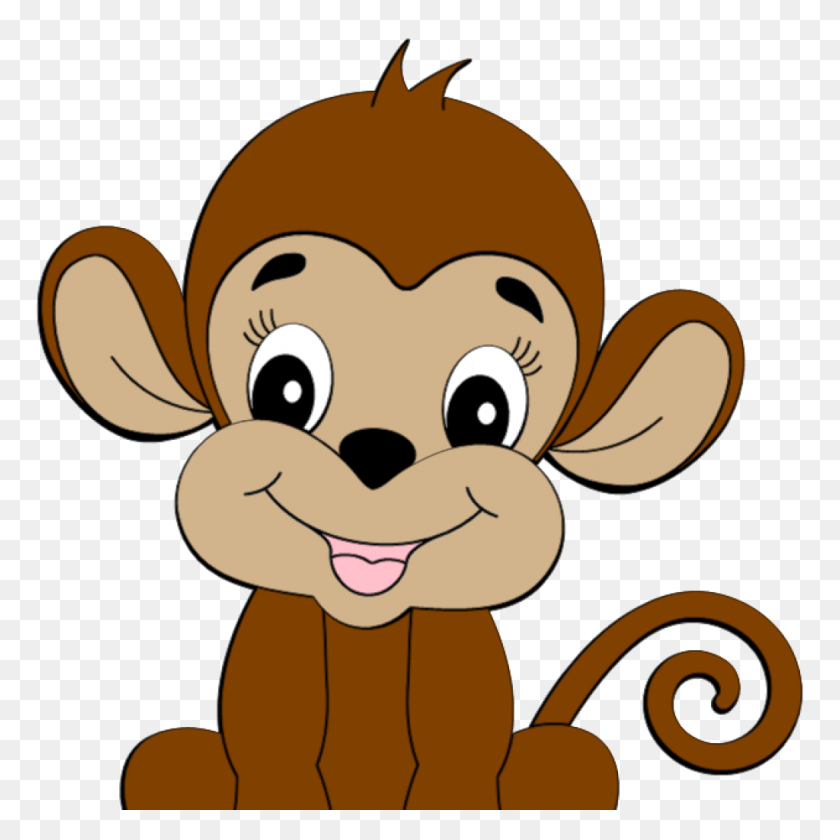 1024x1024 Cute Monkey Clip Art Free Clipart Download - Monkey Clipart Images
