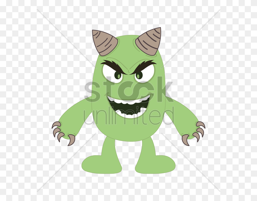 600x600 Cute Monster With Evil Smile Vector Image - Evil Smile PNG