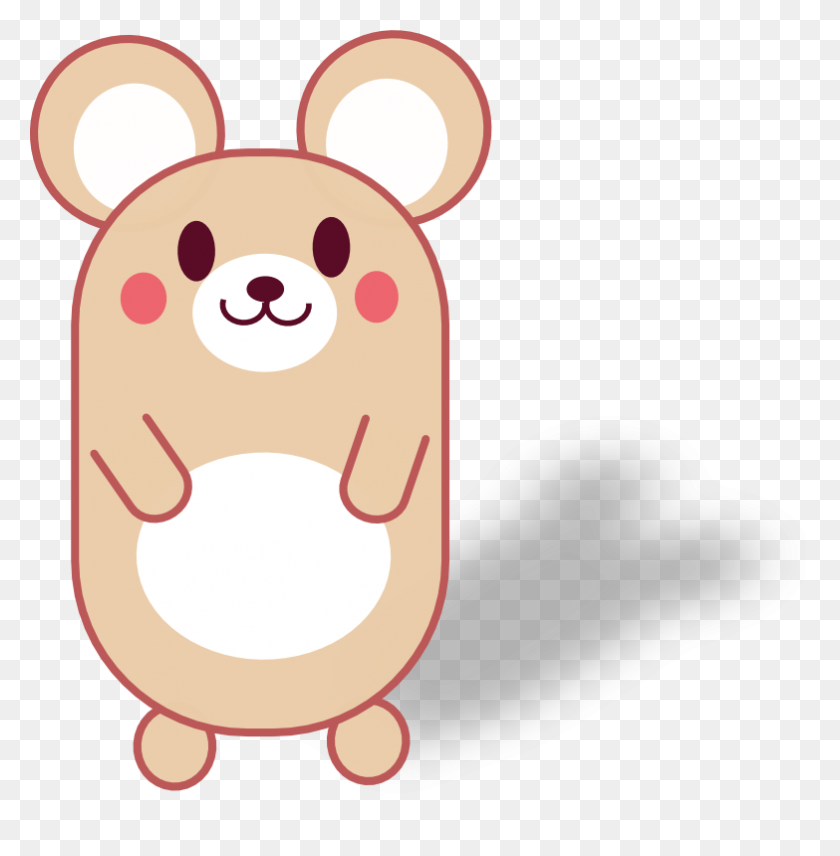 783x800 Cute Mouse Drawing - Cute Mouse Clipart