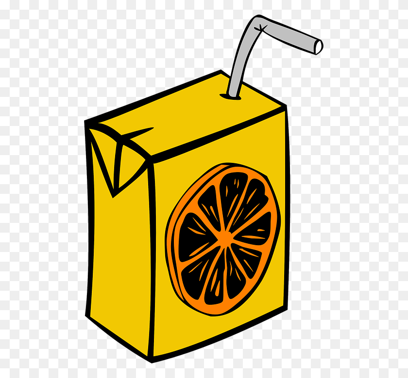 493x720 Симпатичный Апельсиновый Сок - Клипарт Спасательный Плот