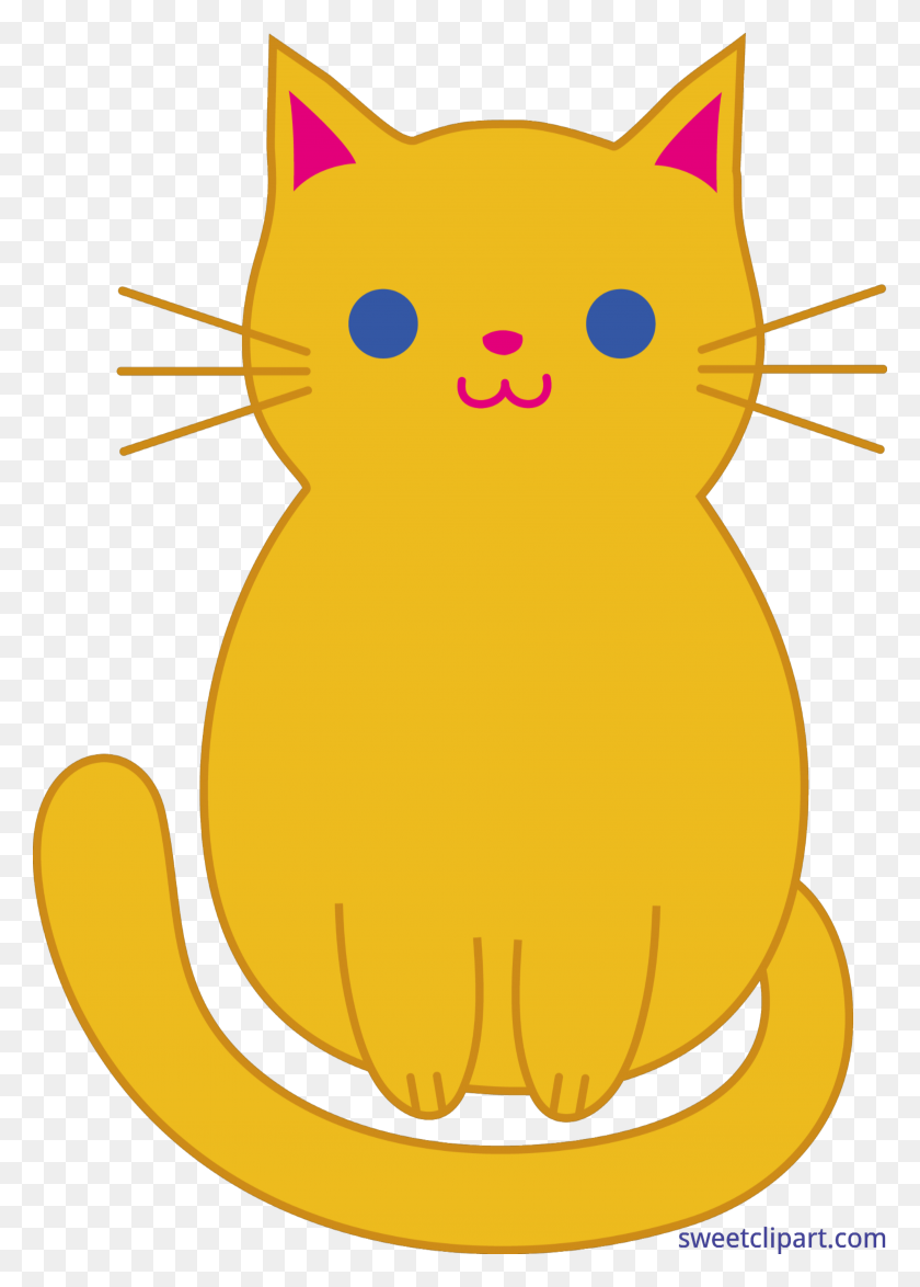 3528x5039 Cute Orange Kitty Cat Clip Art - Orange Clipart