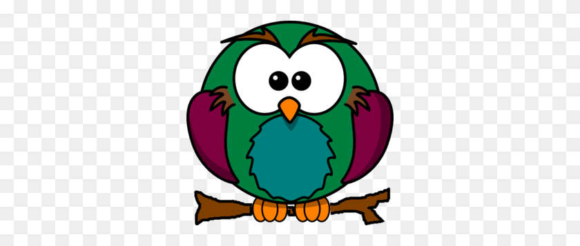 300x297 Cute Owl On Branch Clip Art - Free Owl Clipart Downloads