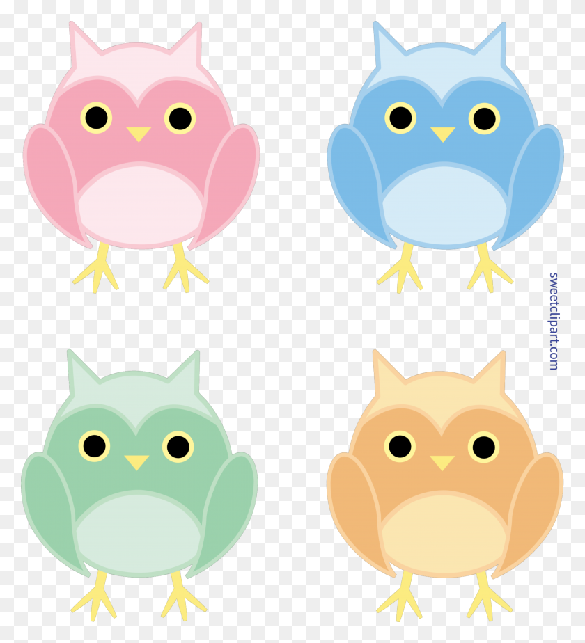 5563x6164 Cute Owls Set Clip Art - Hamster Clipart