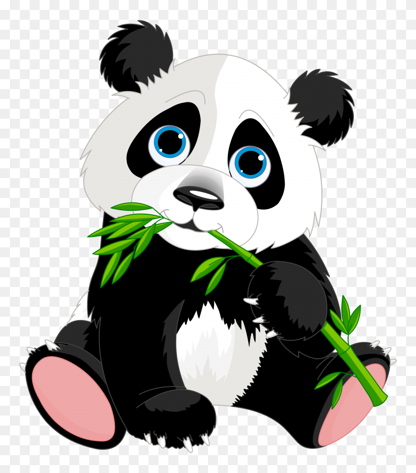 3562x4094 Cute Panda Cartoon Clipart Image - Cute Food Clipart
