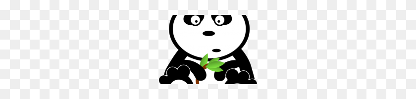 200x140 Симпатичная Панда, Милая Красная Панда, Милая - Милый Клипарт, Черно-Белый