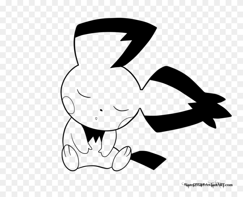 1003x796 Cute Pichu Coloring Pages - Pichu PNG