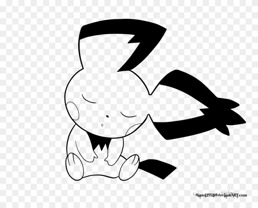 1003x796 Dibujos Para Colorear Pichu Lindo - Pichu Png