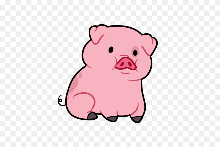 500x500 Cute Pig Cartoon - Cute Pig Clipart