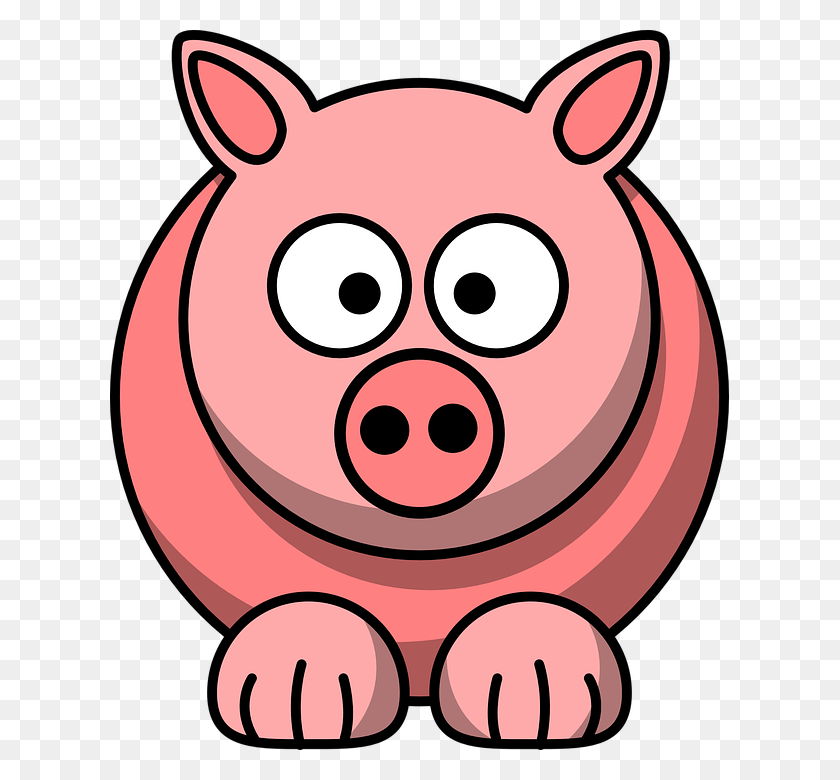 619x720 Симпатичная Свинья Лицо Картинки Бесплатные Клипарт Изображения - Pink Pig Clipart