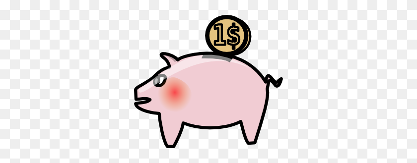 300x269 Cute Piggy Bank Clipart - Piggy Bank Clipart Free