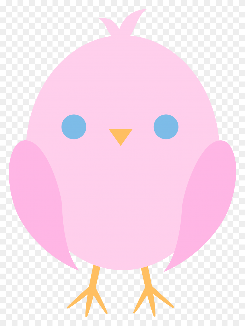 3578x4863 Cute Pink Easter Chick - Chicken Little Clipart