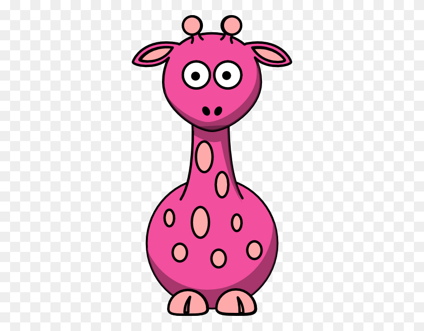 318x597 Cute Pink Giraffe Clipart, Pink Giraffe Clipart - Cute Giraffe Clipart