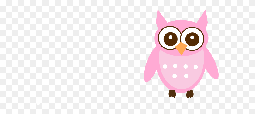 600x317 Cute Pink Owl Clip Art - Prey Clipart