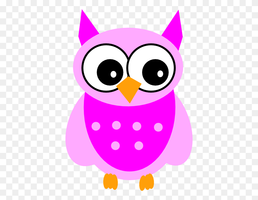 414x594 Cute Pink Owl Clip Arts Download - Owl Clipart PNG