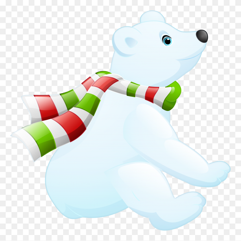 7984x8000 Cute Polar Bear Clip Art - Polar Bear Clipart