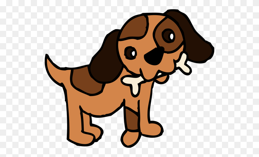 Cute Puppy Dog With Bone - Cute Puppy Clipart - FlyClipart