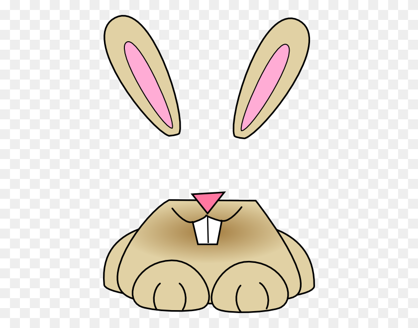 426x600 Cute Rabbit Clipart Png - Bunny Tail Clipart