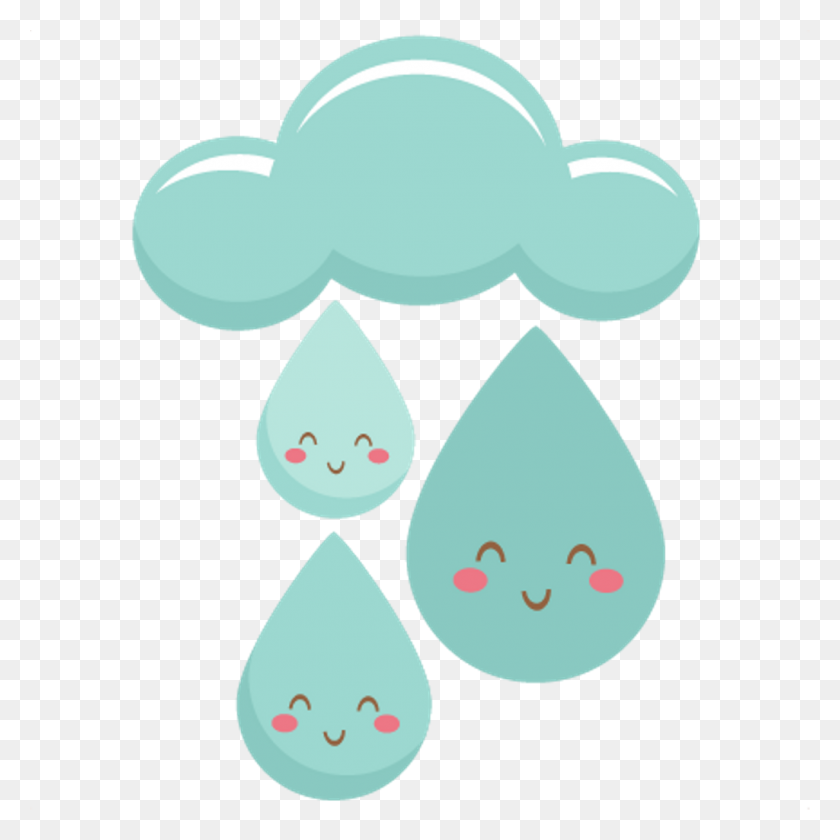 1024x1024 Cute Raindrops Png - Rain Drops PNG