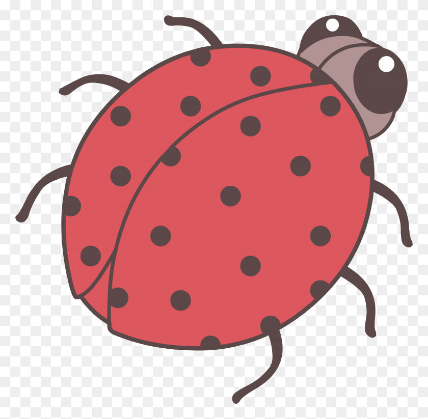 5364x5249 Cute Red Ladybug Clip Art - Free Insect Clipart