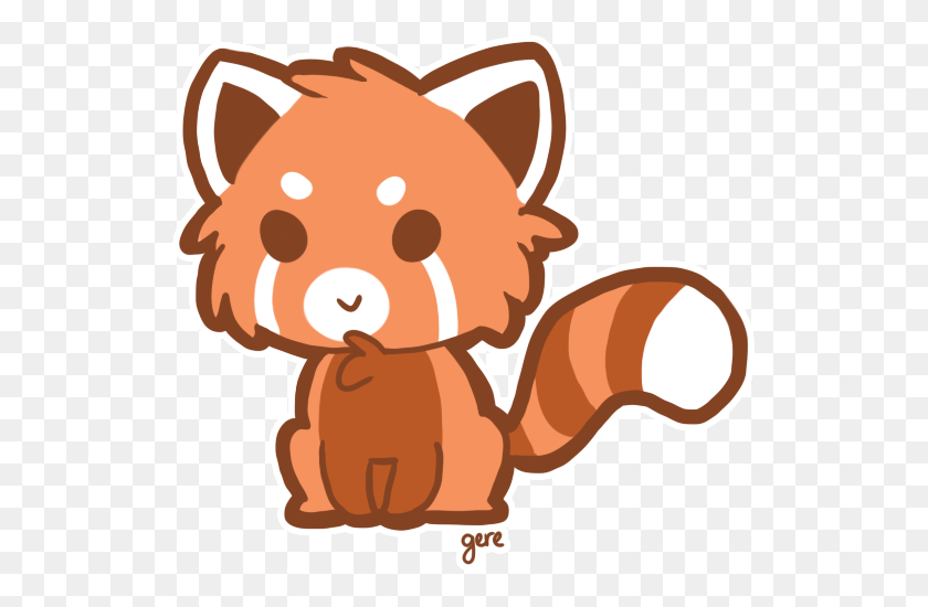 530x490 Cute Red Panda - Cute Panda Clipart