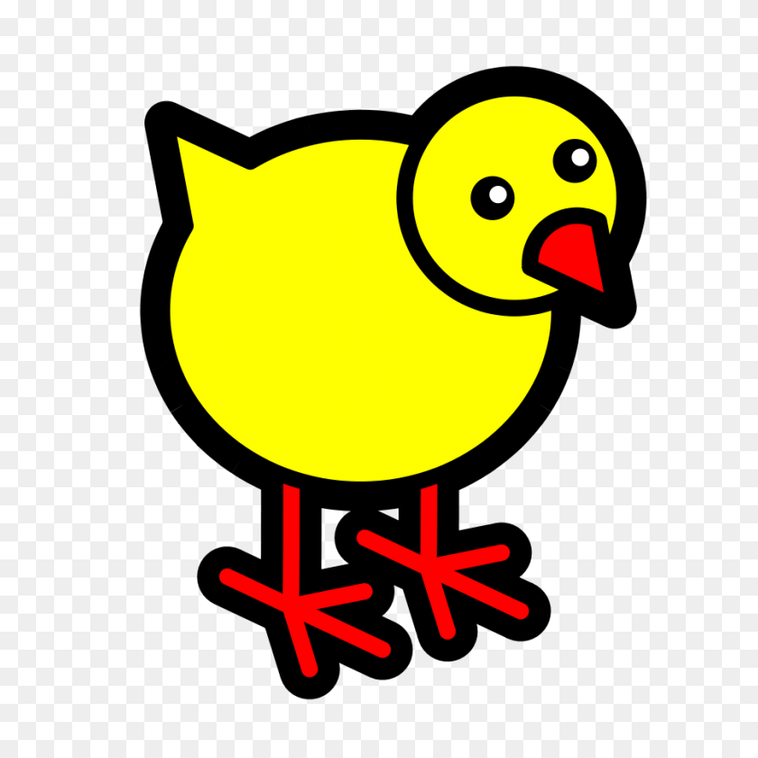 900x900 Cute Rooster Clipart - Cock Clipart