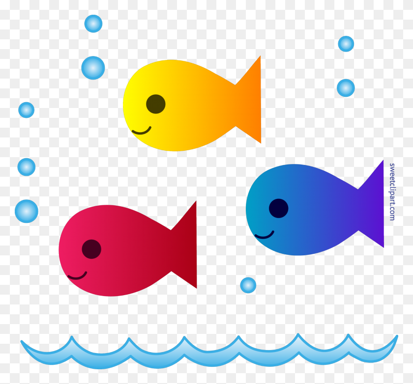 5434x5031 Cute School Of Fish Clip Art - School Office Clipart