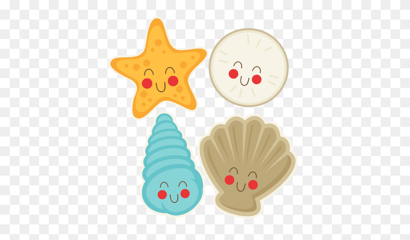 432x432 Cute Seasells Free Cuts Summer Svgs Beach - Conchas Png
