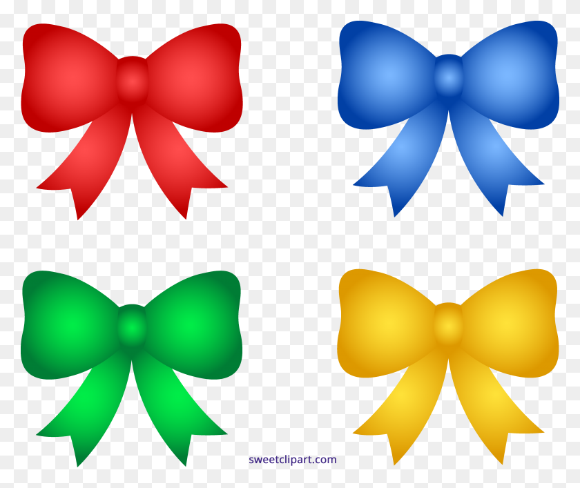 5095x4231 Cute Shiny Christmas Bows Clipart - Shiny Clipart